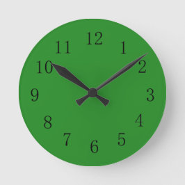 Forest Green Color Wall Clock Runde Wanduhr