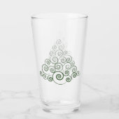 Forest Green CurlyQue Weihnachtsbaumen Glas (Rückseite)