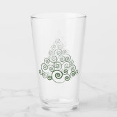 Forest Green CurlyQue Weihnachtsbaumen Glas (Vorderseite)