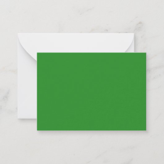 Forest Green Custom Flat Note Card Mitteilungskarte (Vorderseite)