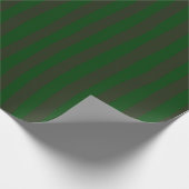 Forest Green & Dark Green Wonky Stripes Geschenkpapier (Ecke)