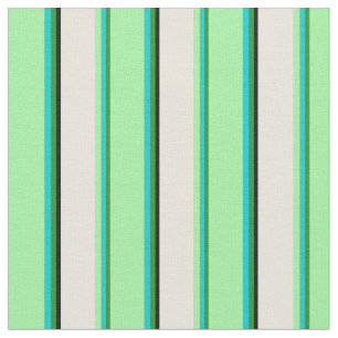 Forest Green, Dark Türkise, Green, Beige & Black Stoff