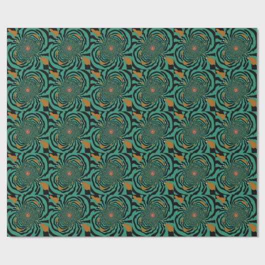 Forest Green Dimensions Design Geschenkpapier (Flach)