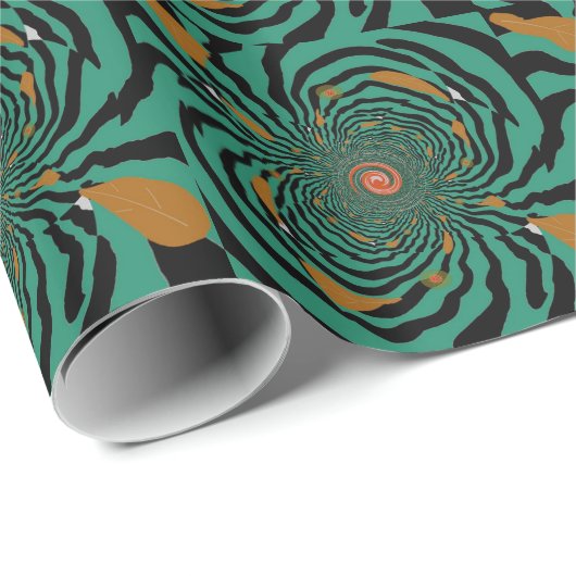 Forest Green Dimensions Design Geschenkpapier (Rolleneckpunkt)