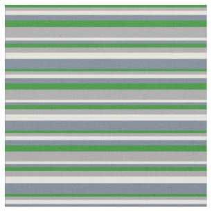 Forest Green, Dunkelgrau, Weiß und Schiefergrau Stoff