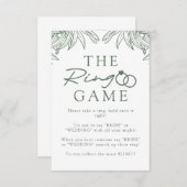 Forest Green einfache botanische Don't Say Bride Begleitkarte (Vorne/Hinten)