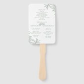 Forest Green Elegant Botanischer Dienstorden Fächer (Vorderseite)