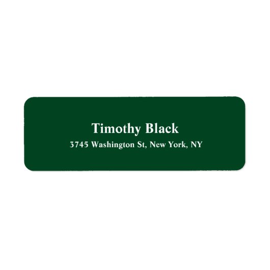 Forest Green Elegant Schlicht Moderne Stil (Vorne)