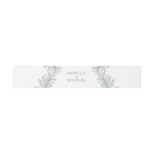 Forest Green Elegante Botanische Hochzeit Einladungsbanderole (Flach)