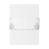 Forest Green Elegante Botanische Hochzeit Einladungsbanderole (Rückseitenbeispiel)