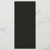 Forest Green & Elegante Gold Floral Wedding Menü Menükarte (Rückseite)