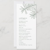 Forest Green Eleganto Botanical Wedding Program (Vorderseite)