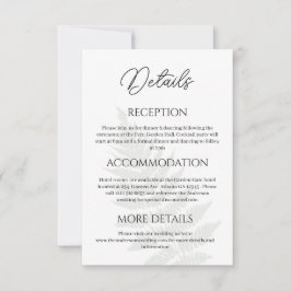 Forest Green Ferns Wedding Details Enclosure Card Dankeskarte