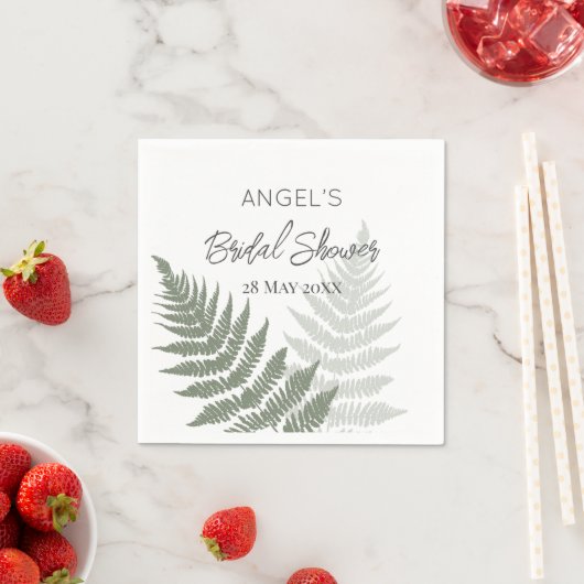 Forest Green Ferns Wedding Serviette (Beispiel)