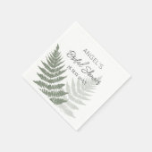 Forest Green Ferns Wedding Serviette (Ecke)
