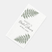 Forest Green Ferns Wedding Serviette (Ecke)