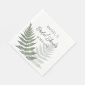 Forest Green Ferns Wedding Serviette (Ecke)