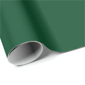 Forest Green Festive Christmas Solid Color Geschenkpapier (Rolleneckpunkt)