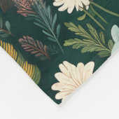 Forest Green Fleece Blanket mit lebhaften Tieren (Ecke)