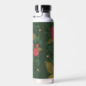 Forest Green Floral Water Flasche (Rechts)
