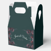 Forest Green Floral Wedding Geschenkschachtel (Geöffnet)