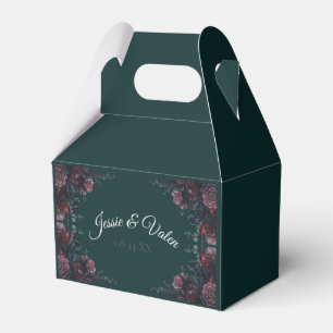 Forest Green Floral Wedding Geschenkschachtel