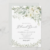 Forest Green Foliage Rustikale Probe Abendessen Einladung (Vorne/Hinten)