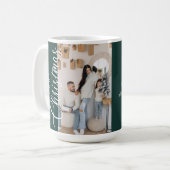 Forest Green Frohe Weihnachts-Foto Tasse (Vorderseite Links)