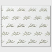 Forest Green frohe Weihnachts-Script-Geschenk Geschenkpapier (Flach)