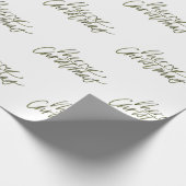 Forest Green frohe Weihnachts-Script-Geschenk Geschenkpapier (Ecke)