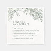 Forest Green Fun Fakten Einfache botanische Serviette (Vorderseite)