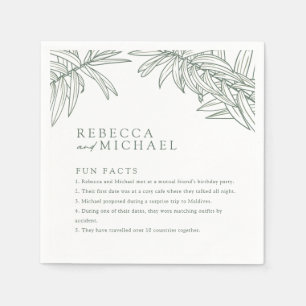 Forest Green Fun Fakten Einfache botanische Serviette
