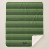 Forest Green - gegossener Ombre Streifen Sherpadecke (Vorderseite)