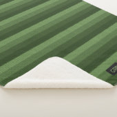 Forest Green - gegossener Ombre Streifen Sherpadecke (3/4)