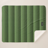 Forest Green - gegossener Ombre Streifen Sherpadecke (Vorderseite (Horizontal))