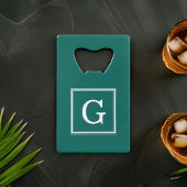 Forest Green Gerahmt Monogram Geldbeutel Flaschenöffner