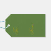 Forest Green Gift Tag Geschenkanhänger (Rückseite Horizontal)