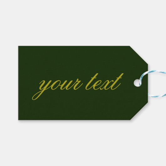 Forest Green Gift Tag Geschenkanhänger (Vorderseite (Horizontal))