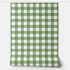 Forest Green Gingham Check Green Buffalo Plaid Tapete
