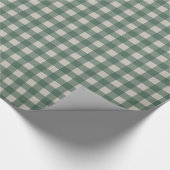 Forest Green Gingham Pattern Geschenkpapier (Ecke)