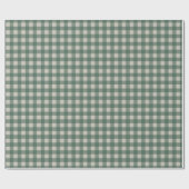 Forest Green Gingham Pattern Geschenkpapier (Flach)