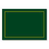 Forest Green Gold Bar Mitzvah Empfang Beilage Tischnummer (Rückseite)