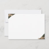 Forest Green Golden Brush Foto Save the Date Ankündigung (Rückseite)