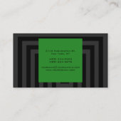 Forest Green Gray Chic Contemporary Business Card Visitenkarte (Rückseite)
