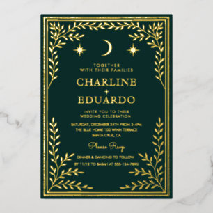 Forest Green Ivy Ornament Hochzeit Einladung
