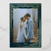 Forest Green Ivy Ornament Hochzeit Einladung (Rückseite)