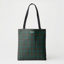 Forest Green Kariert MacAlpine Tartan Monogram