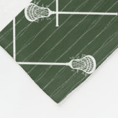 Forest Green Lacrosse White Sticks Gemustert Fleecedecke (Ecke)