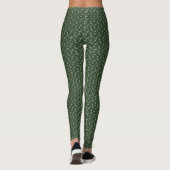 Forest Green Lacrosse White Sticks Gemustert Leggings (Rückseite)