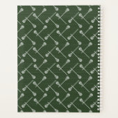 Forest Green Lacrosse White Sticks Gemustert Planer (Rückseite)